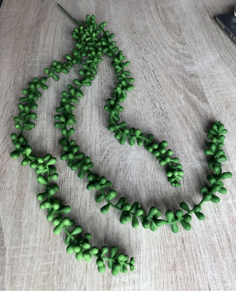 Zwis sztuczny sukulent zwisający 72 cm zielony