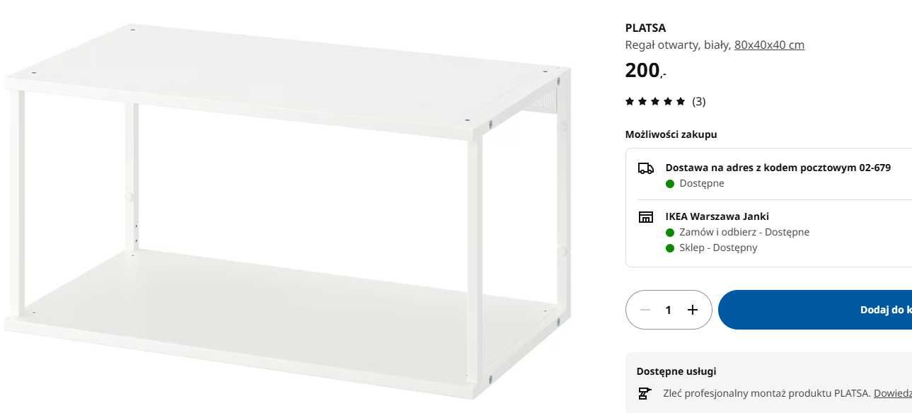 Regał Platsa IKEA