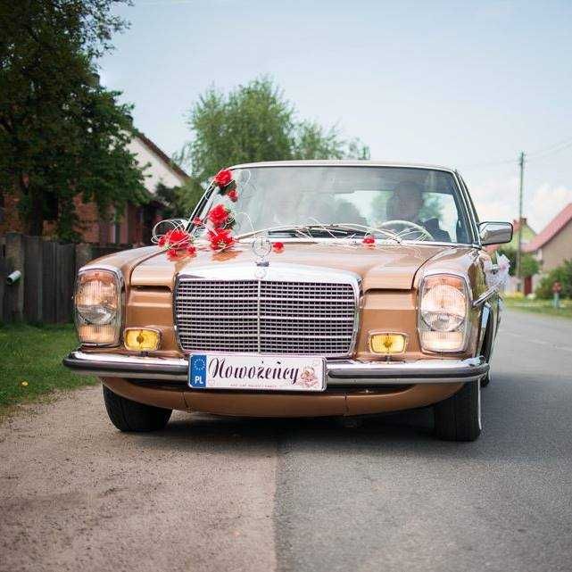 Złoty Mercedes W115 do ślubu :)