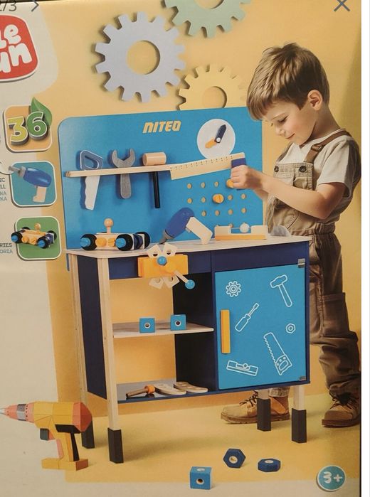 Drewniany warsztat elefun 36 elementow