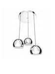 lampa potrójna sufitowa wisząca chrom