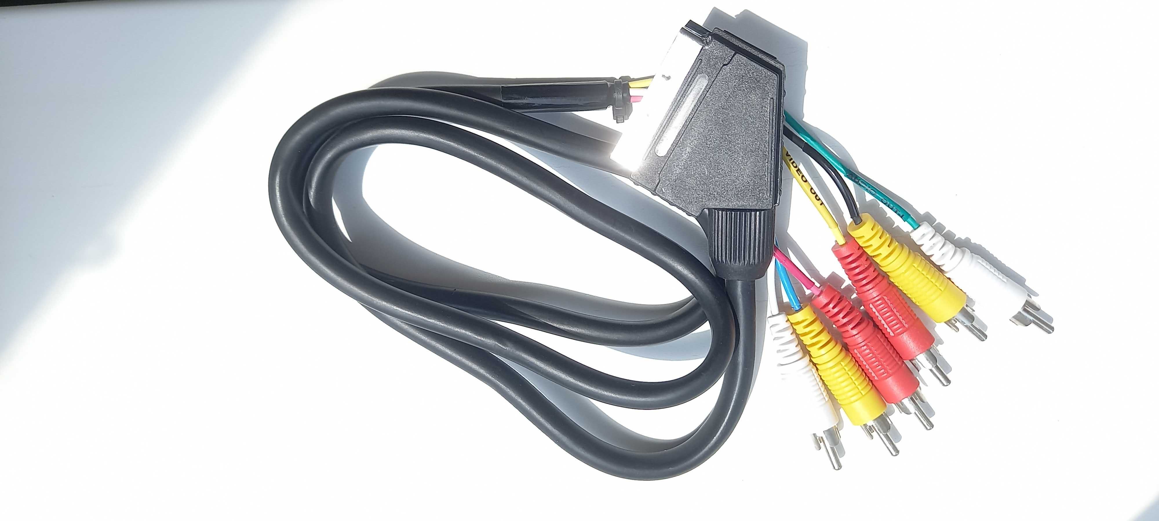 Кабель SCART (папа)-6RCA (папа), 1,5m,(НОВЫЙ)