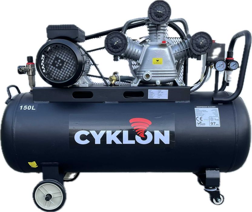 10Bar 150L 230V 3tłoki 670l/min Kompresor olejowy 5,7KM sprężarka NEW*