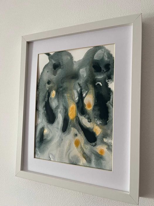 Pintura abstrata em acrílico