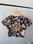 Crop top bluzka krótka krótki rękaw bershka s