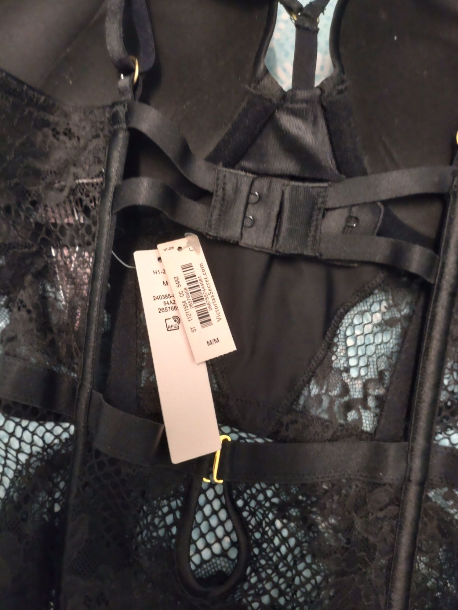 Body Victoria's Secret M stringi czarne