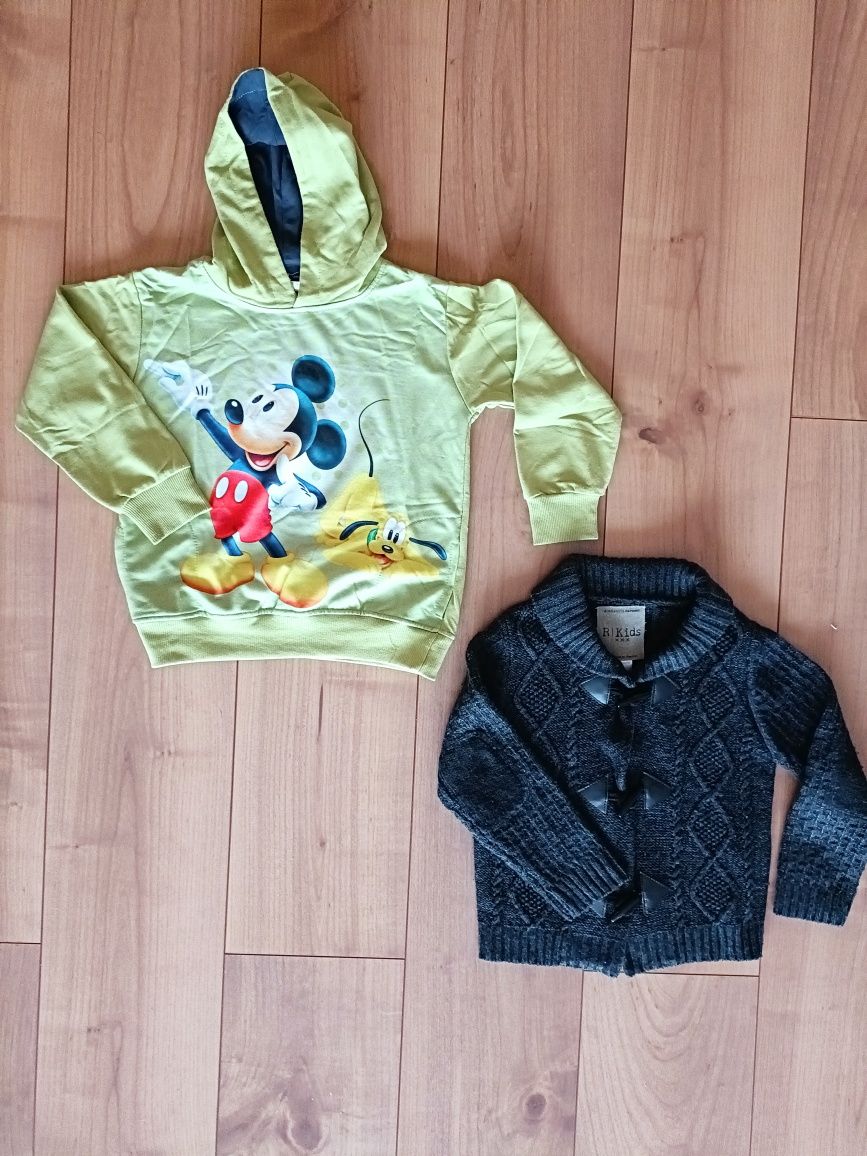 Camisola capuz Mickey Mouse + Casaco Lã Zara - 4 anos