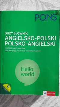 Duży słownik angielsko polski polsko angielski PONS