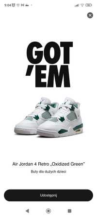 roz.Eur 39 Nike Air Jordan 4 Jordan 4 Retro Oxidized Green