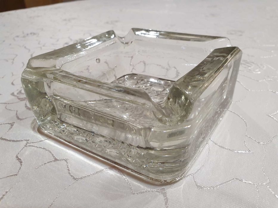 Popielnica popielniczka kryształowa kryształ lata 60 PRL