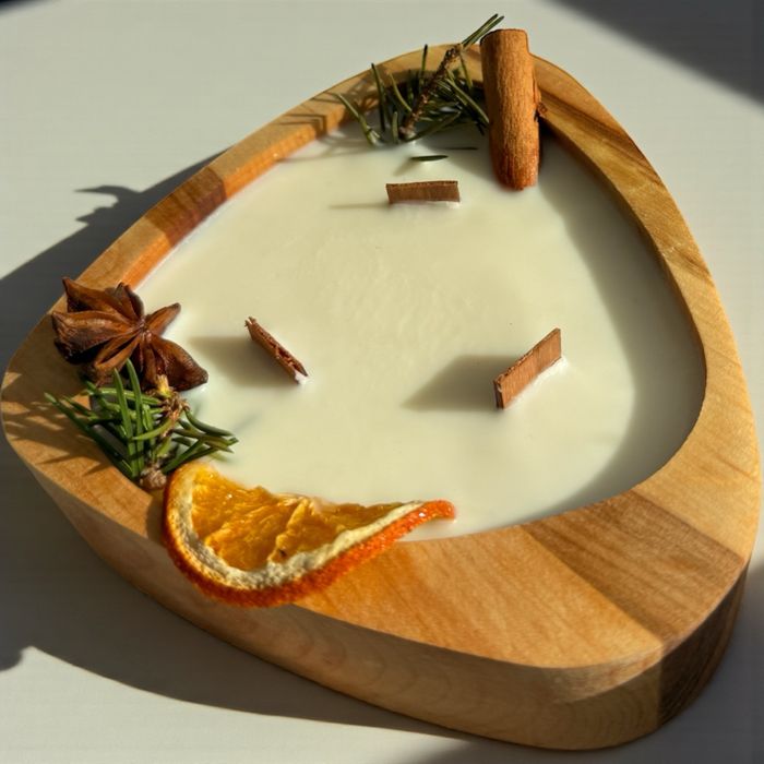 Корпоративний новорічний подарунок, соєва, кокосова свічка