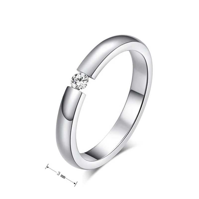 Aliança Prateada (3mm) em Aço para Casamento ou Namoro - REF1650