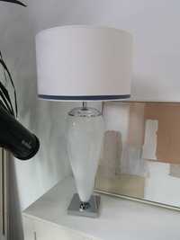 Lampa Lorena 357 biała szkło chrom glamour elegancka E27 Argon stołowa