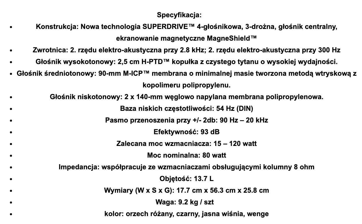 Kolumna Centralna Paradigm CC-190