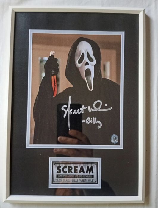 Moldura Filme Scream - Ghostface com Autógrafo (A4)