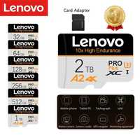 Cartão de Memória Micro SD Lenovo 2TB, 1TB e 512GB com Adaptador