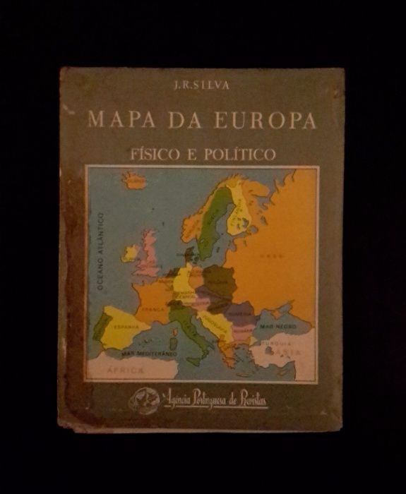 Mapa da Europa Físico e Político (J. R. Silva)