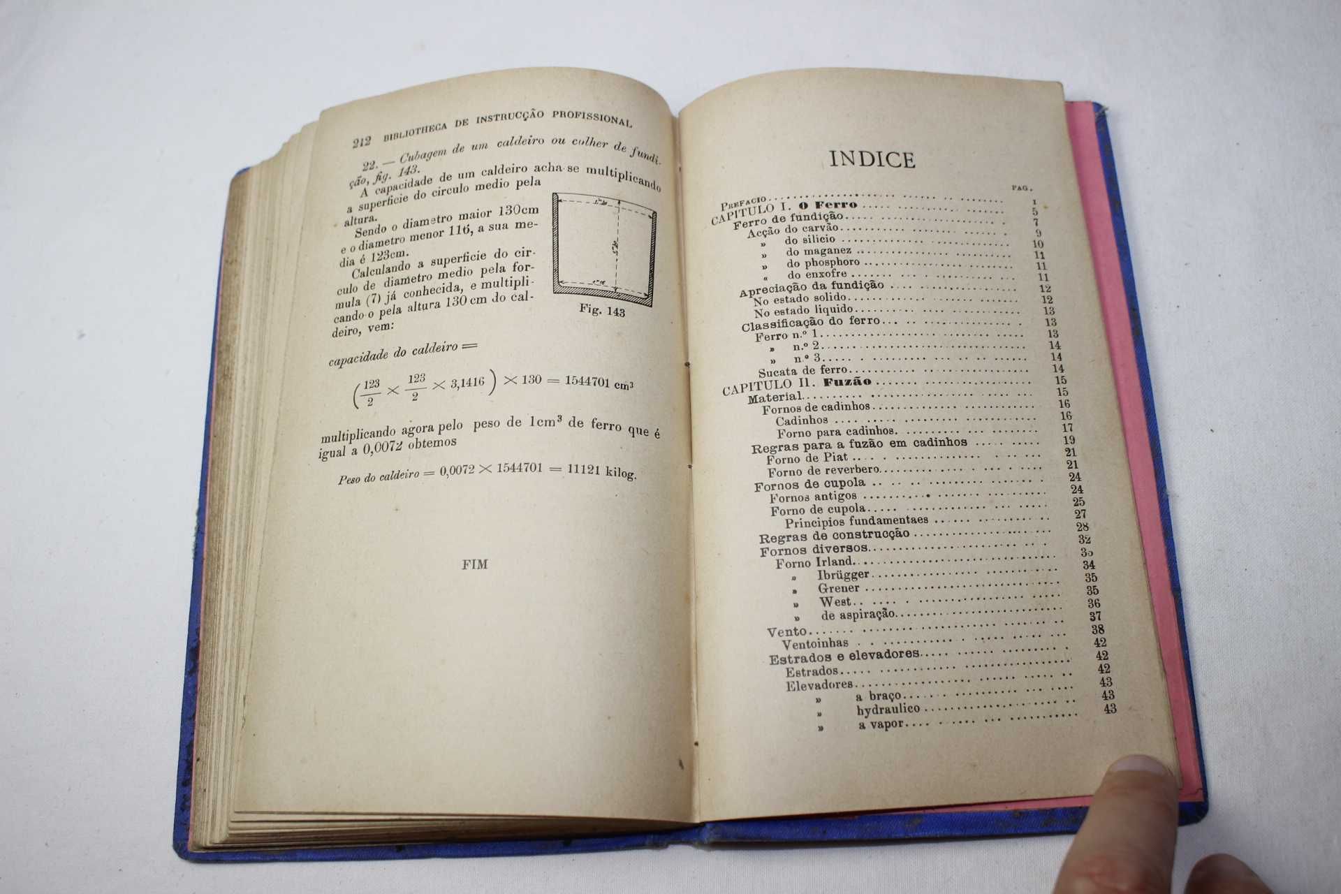 Livro antigo - Manual do Fundidor - Thomaz Bordallo Pinheiro - Raro