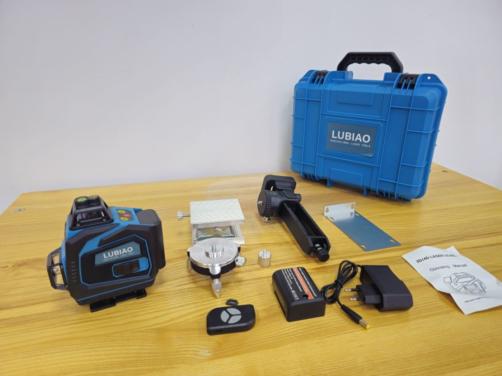 Лазерний уровень Lubiao 4D Pro +Комплект/ 2Акум . Точный Гарантия