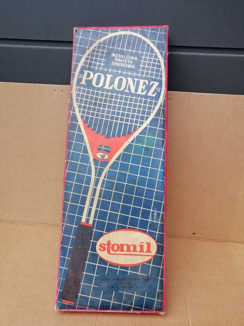 Aluminiowa rakieta tenisowa STOMIL model Polonez. Lata 80te.