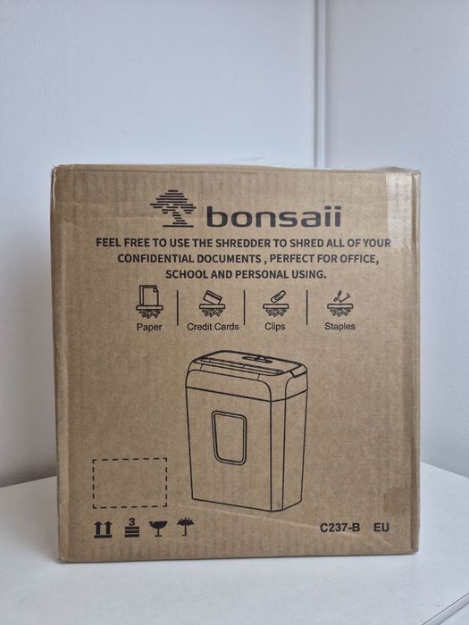 Шредер для знищення документів,карток Bonsaii C237B