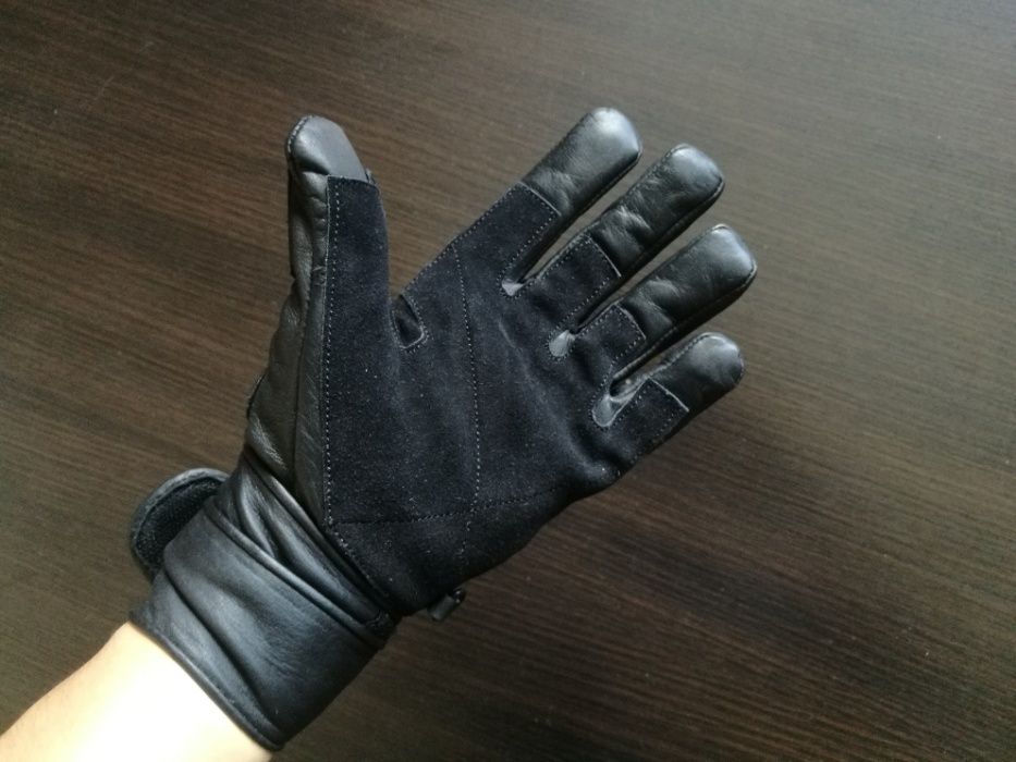 Skórzane rękawice z napisem "Stalker" - rozmiar XS