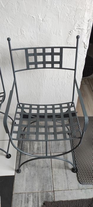 Dwa krzesła ogrodowe vintage stół grstis