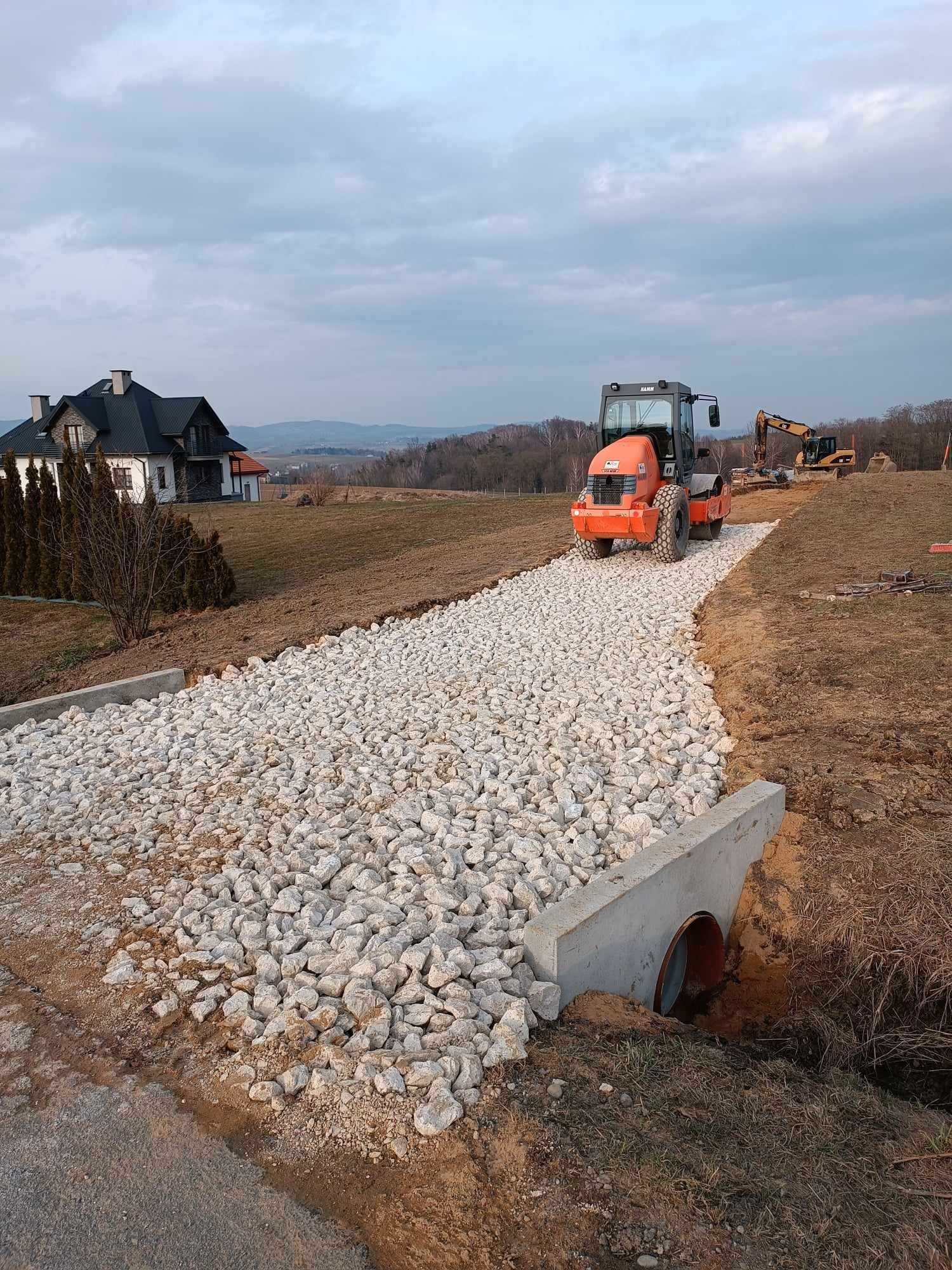 Kompleksowe roboty ziemne, utwardzenie terenu, drogi dojazdowe