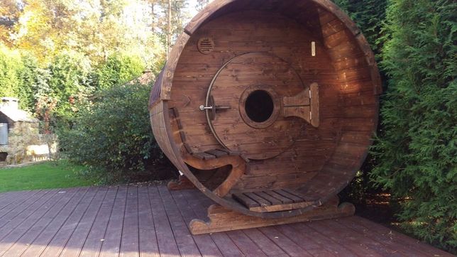 Sauna ogrodowa bania beczka fińska Kapsuła