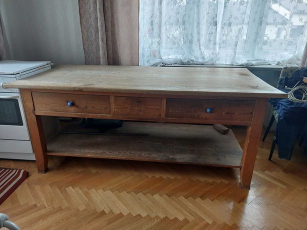 Stół drewniany, ręczne wykonanie