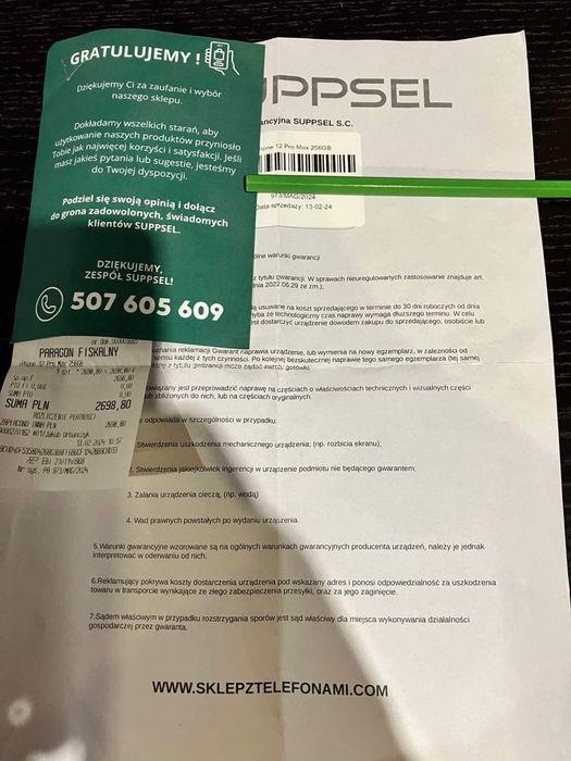 Iphone 12 PRO MAX z gwarancją - brak faceID