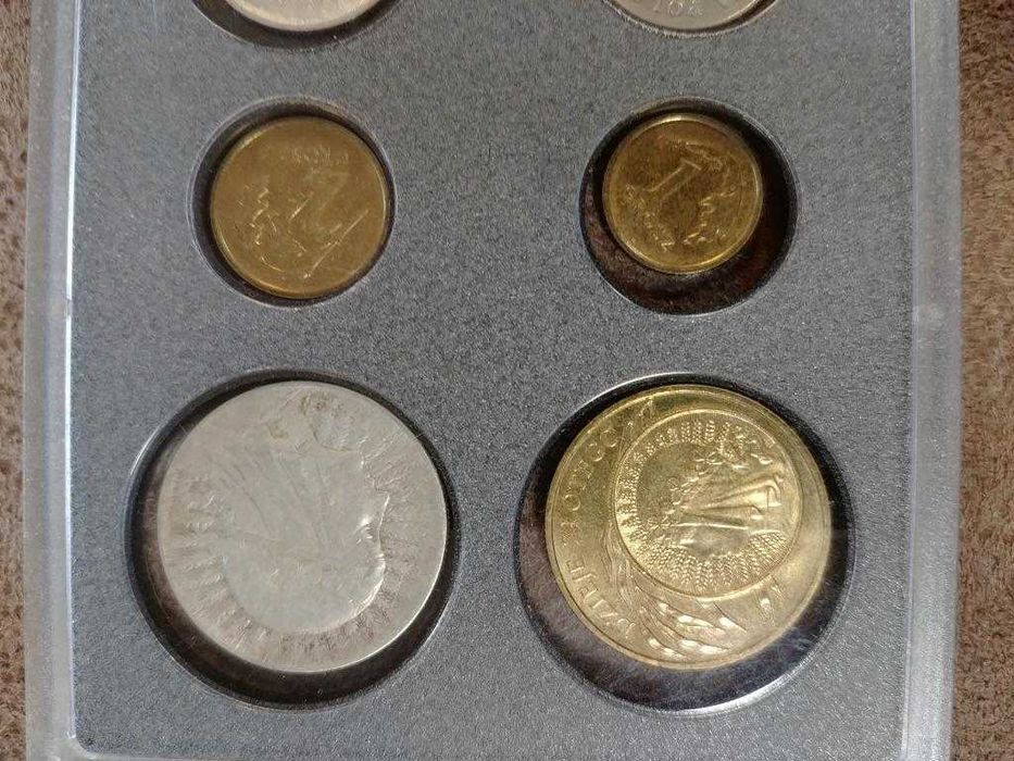 набор из семи монет Польша серебро запайка