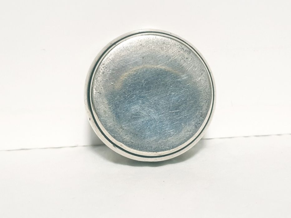 Antiga caixa em prata portuguesa brasonada e esmaltada