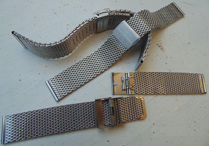 Bransoleta siatkowa milano srebrna lub czarna do zegarka