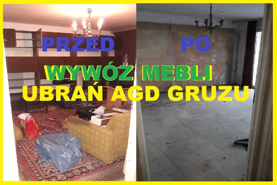 OPRÓŻNIANIE MIESZKAŃ wywóz mebli wywóz gruzu wywóz śmieci wywóz gałęzi