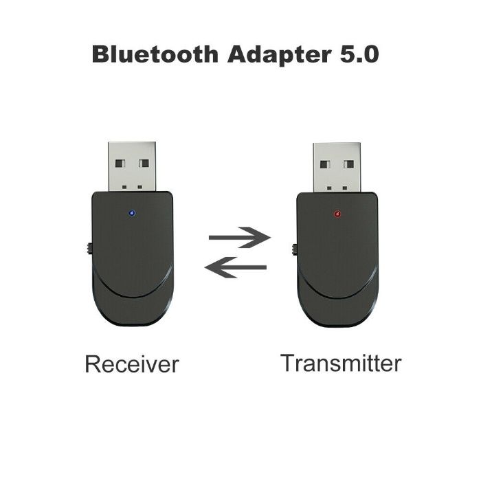 2 em 1 Bluetooth 5 Transmissor Receptor Adaptador de Áudio