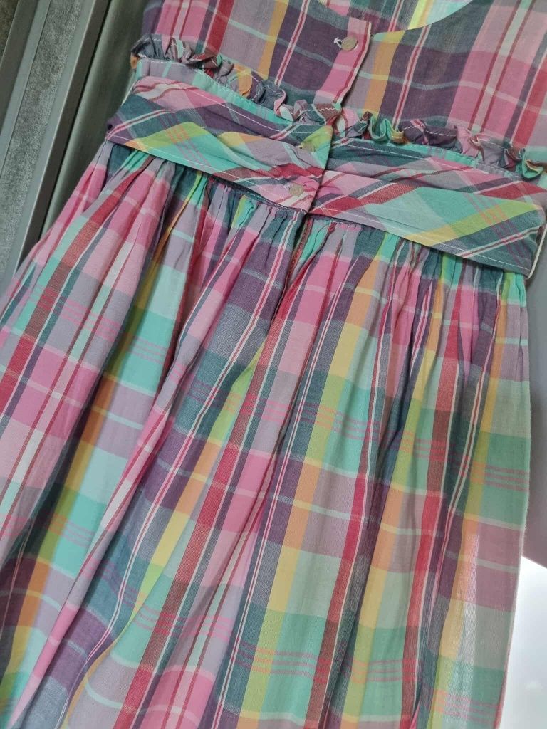 Sukienka w kratę Ralph Lauren 110 / 116 5