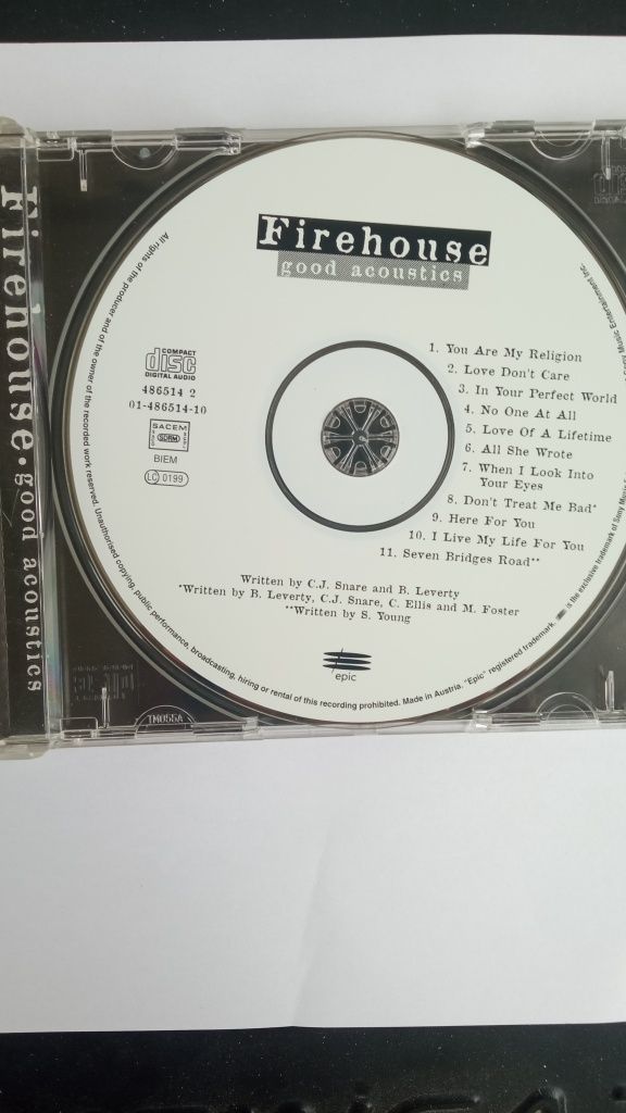 Firehouse CD. Good Acoustic