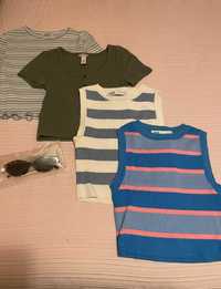 Conjunto 4 tops + óculos de sol = 10€