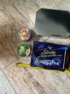 Metalowe ozdobne puszki na ciastka , nici itp 6 sztuk bdb