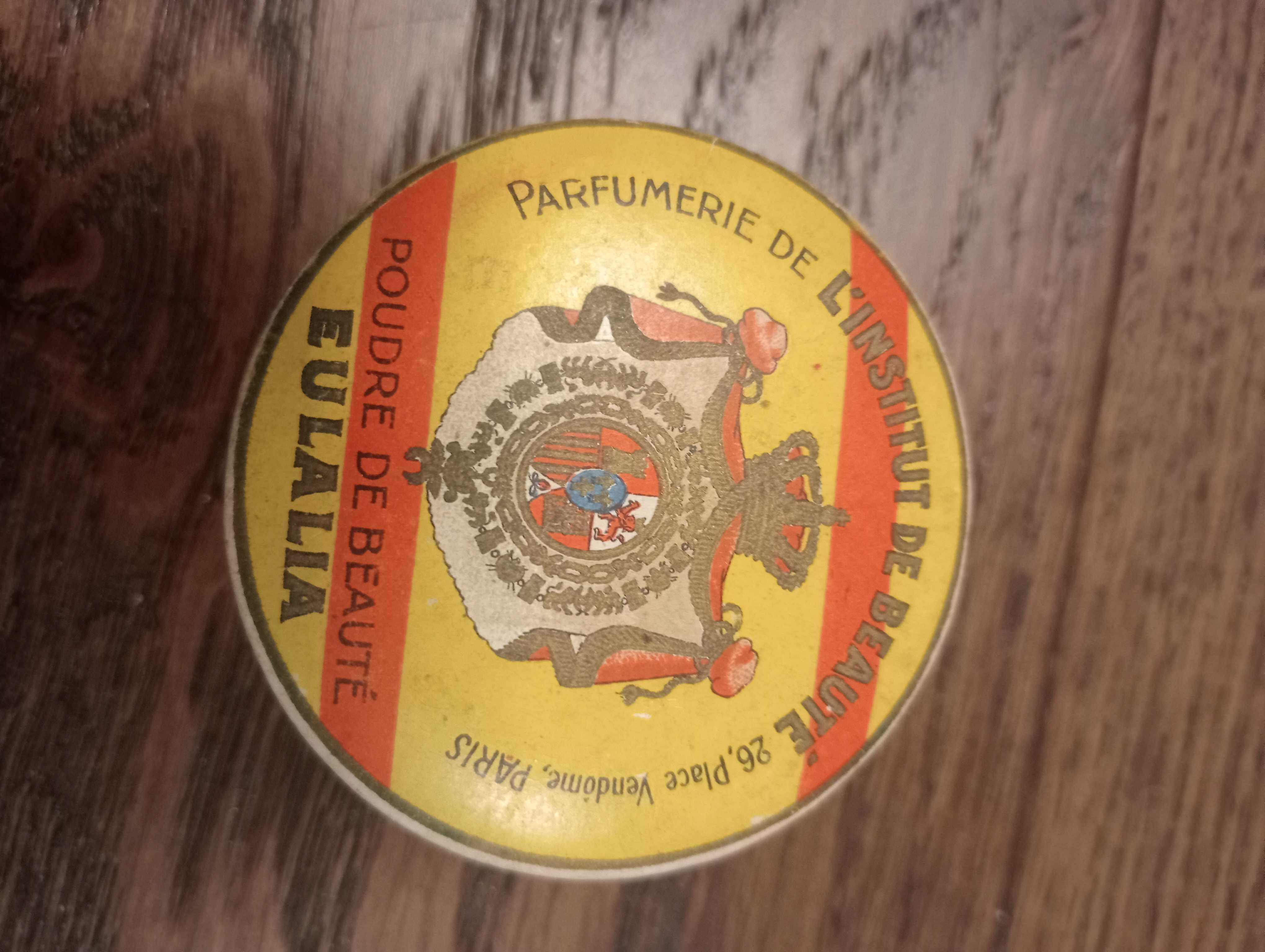 Puder perfumowany 1930 L'Institut de Beaute & Klytia Paris  Eulalia