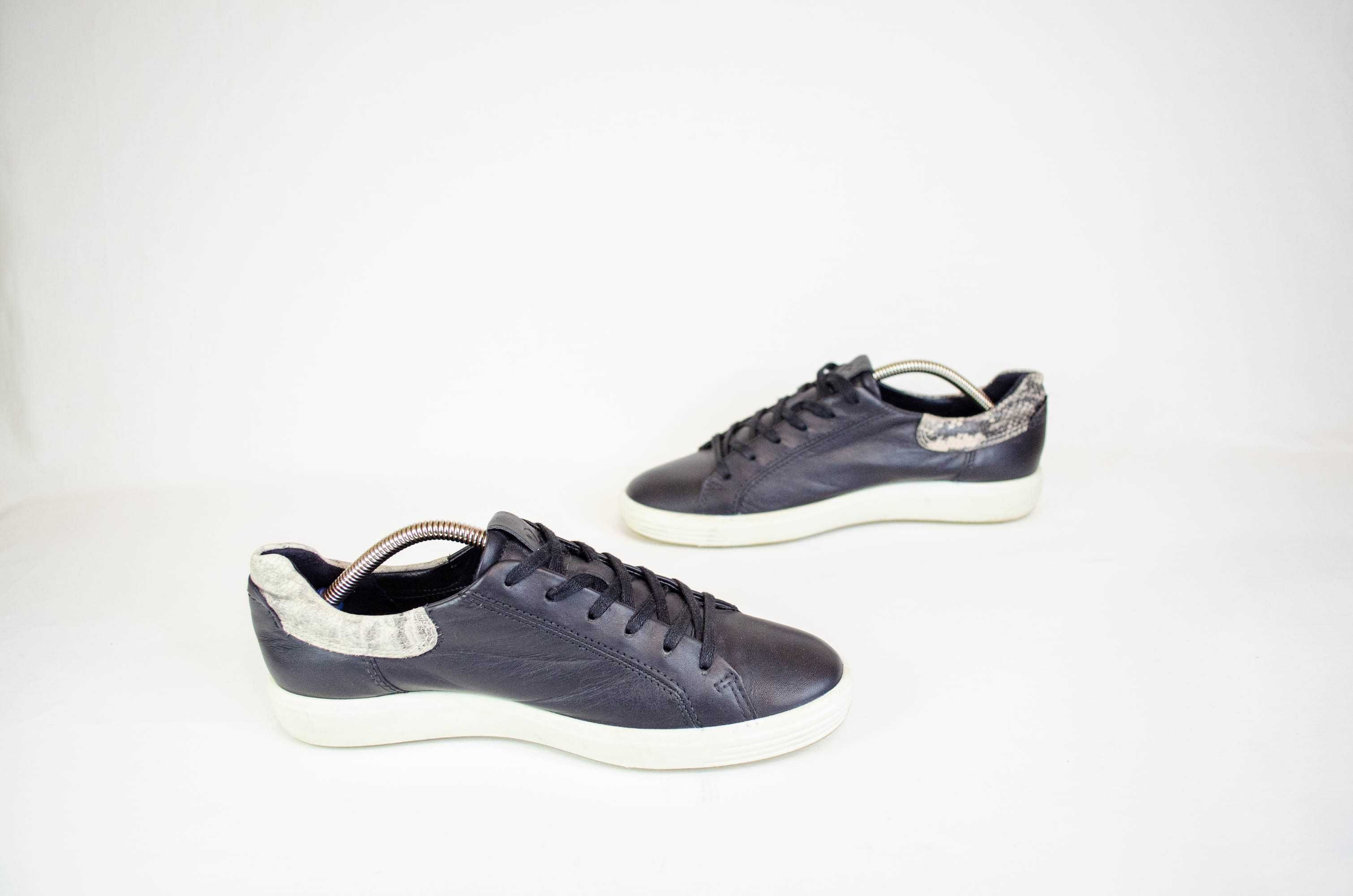 ECCO SOFT 7 Кожаные Кеды Кроссовки Оригинал! Размер 39 24,5 см