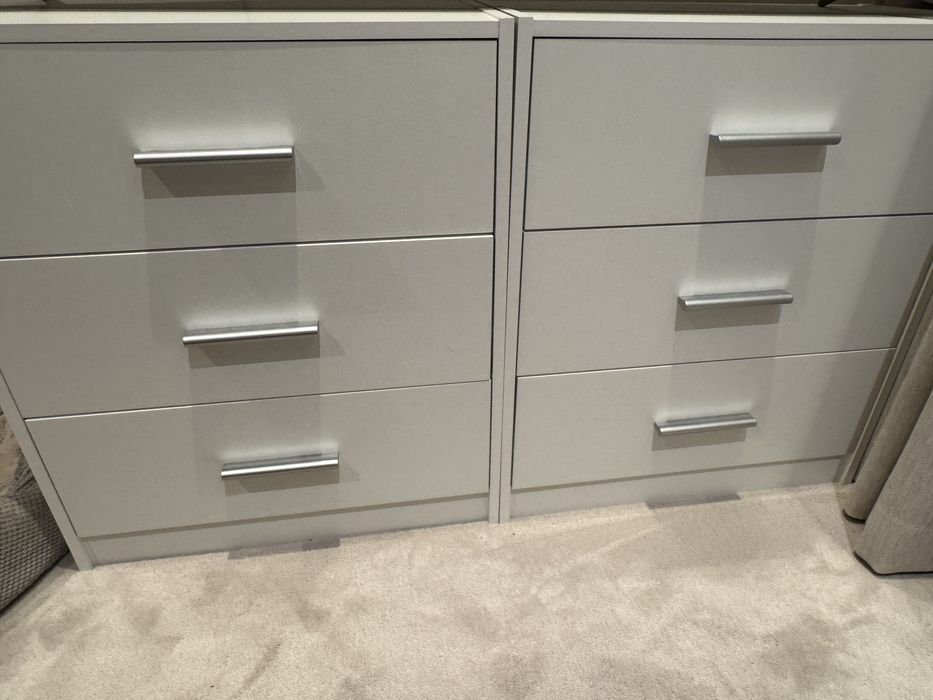 2 komody VIGRESTAD białe 60x70 cm