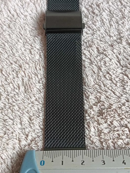 Bransoleta EACHE SSM06-B-22 22 mm czarna mesh