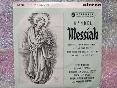 Виниловая пластинка фирменная Handel Messiah Англия 1959г