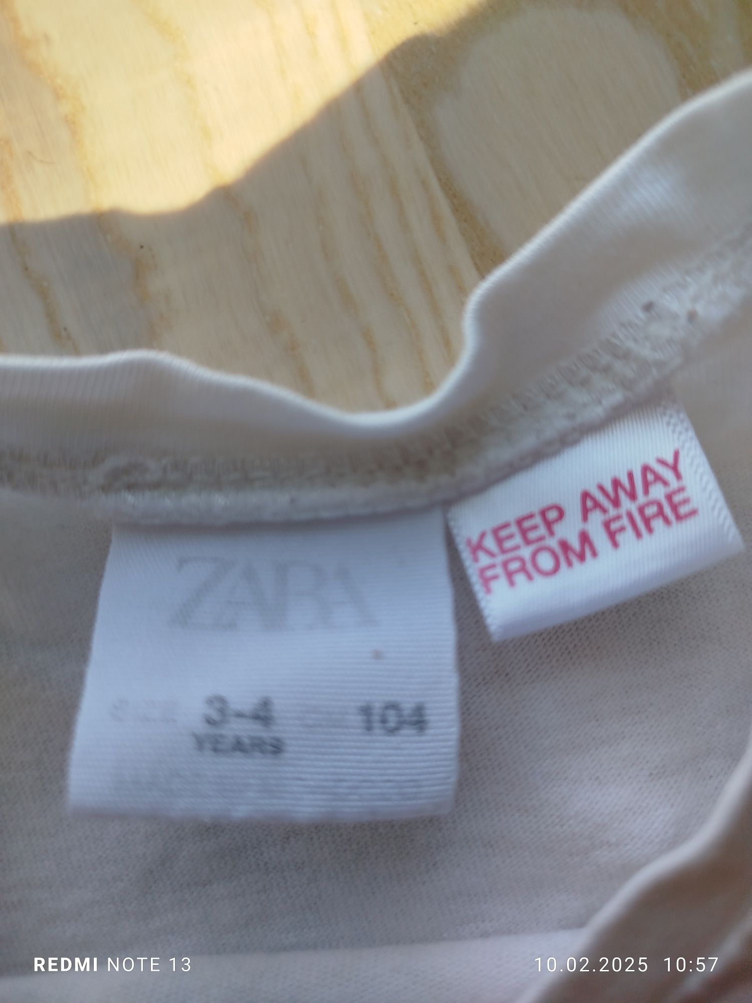 Bawełniana bluzka koszulka T-shirt z krótkim rękawem Zara 104 lato let