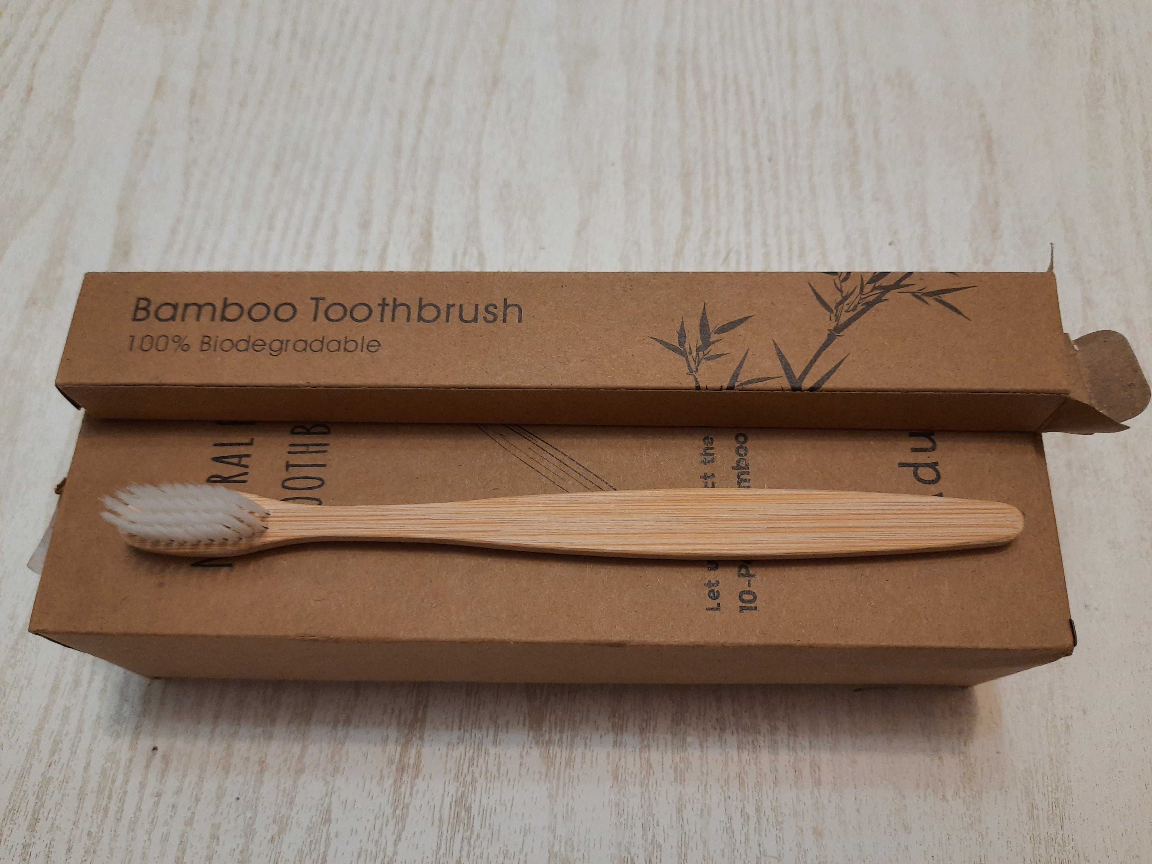 Зубная счетка бамбуковая деревянная Зубна щітка бамбукова 1шт