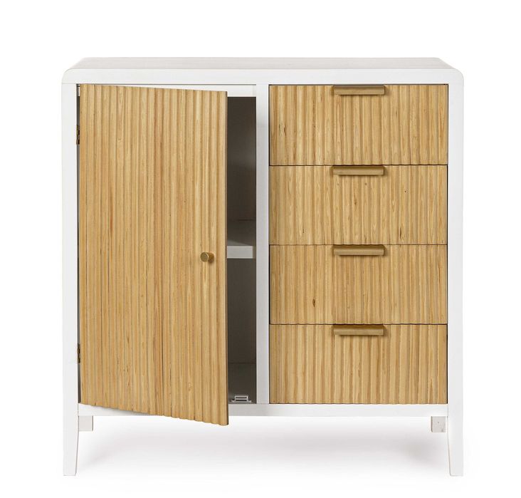 Komoda kredens Charley szuflady z drewna paulowni 80x40x82cm Bizzotto