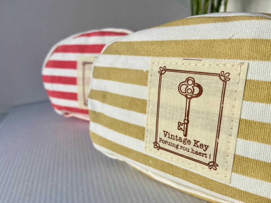 Bolsa nécessaire de algodão bege