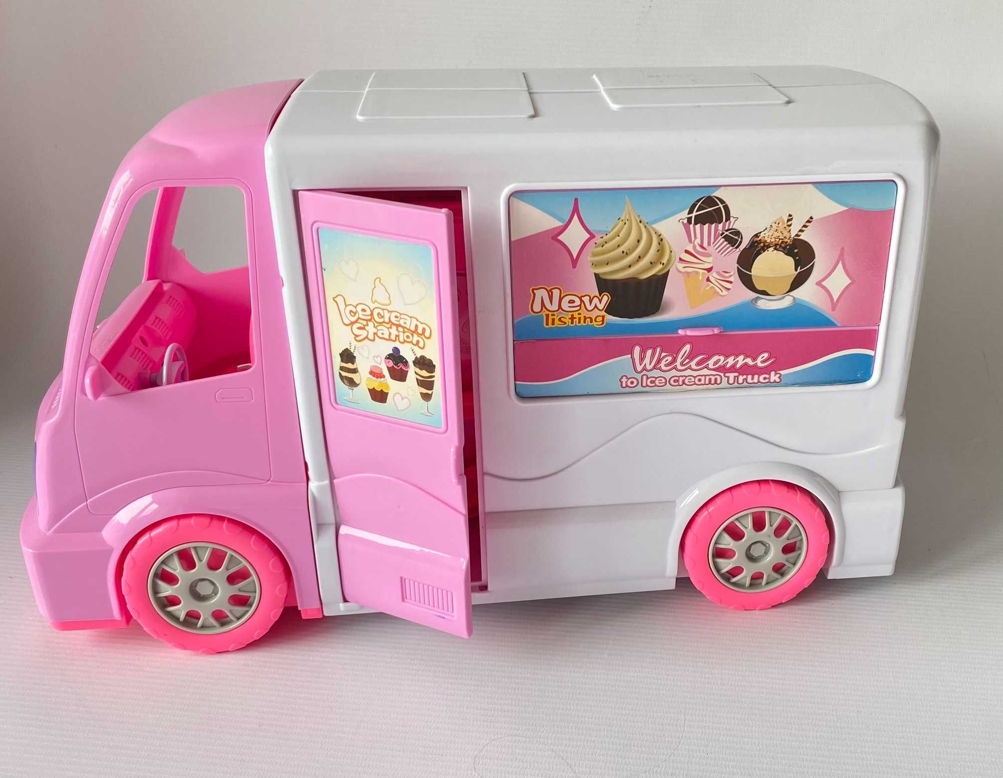 Lodziarnia auto food truck kamper różowy oryginalne IDEALNY zabawka